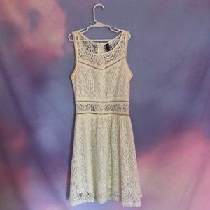 Divided Lace Skater Dress